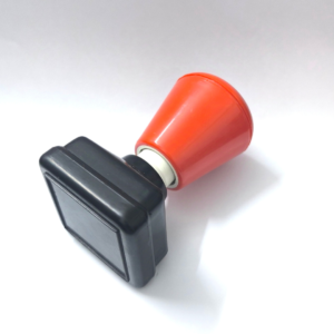 30mm x 30mm Round Pre-Inked Stamp by LM Print Express - Customizable and Durable